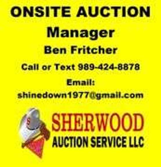 Auction Manager: Ben Fritcher Call or Text 989-424-8878
