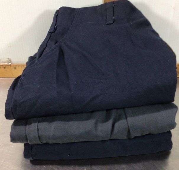 2 Navy & 1 Grey (Size 33) Pants