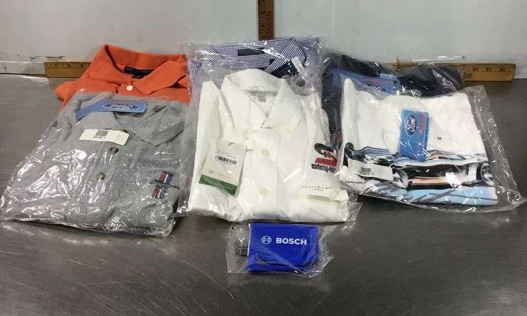 2 Polo, 2 Button Down, 2 Ford T-shirts (Size M) and Letter Opener