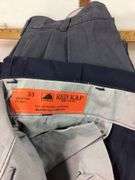 2 Navy & 1 Grey (Size 33) Pants