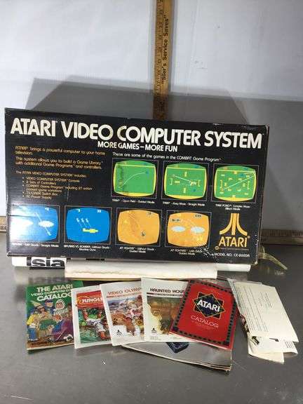 Empty Atari Game System Box, Game Program Instructions & Posters ...