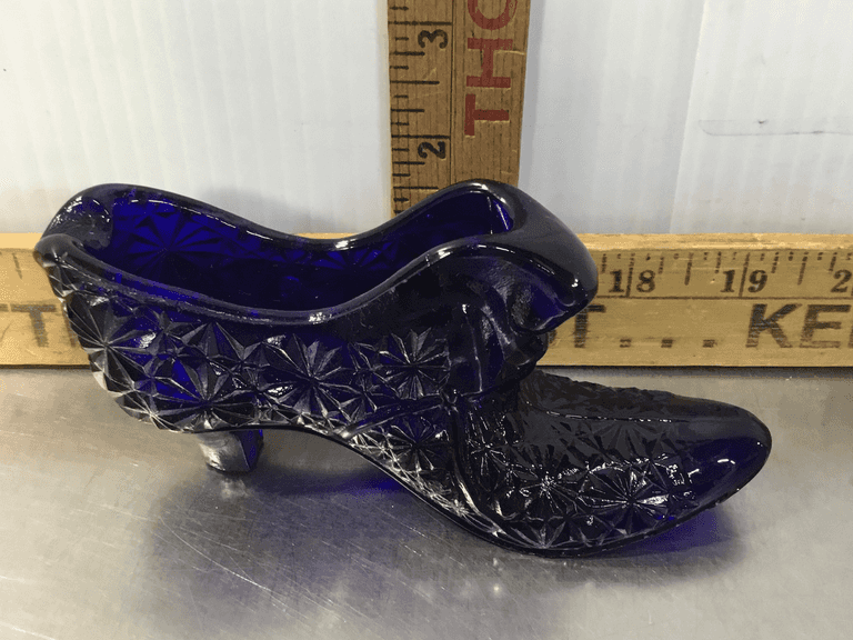 Fenton Cobalt Glass Slipper