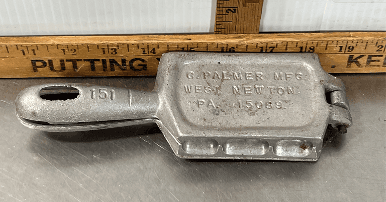 Moule à Plombs De Pêche – C. Palmer West Newton PA N°151 – Vintage USA