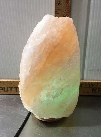 Salt Color Changing Salt Lamp With Color Changing Light (has power) - Sherwood Auctions