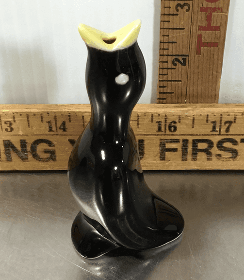 Black Ceramic Pie Bird