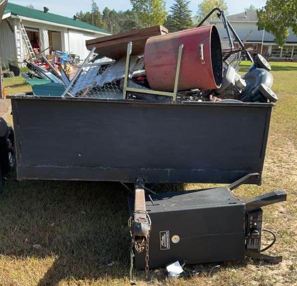 12’Lx6’W Single Axle Utility Trailer & Assorted Scrap No Title