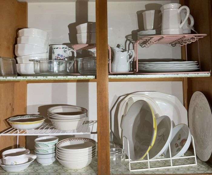 Large Assortment of Plates, Bowls, Cups, Serving Dishes & More