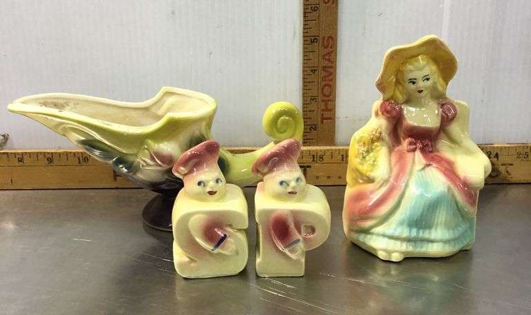 2 Shawnee Planters and Salt & Pepper Shaker Set