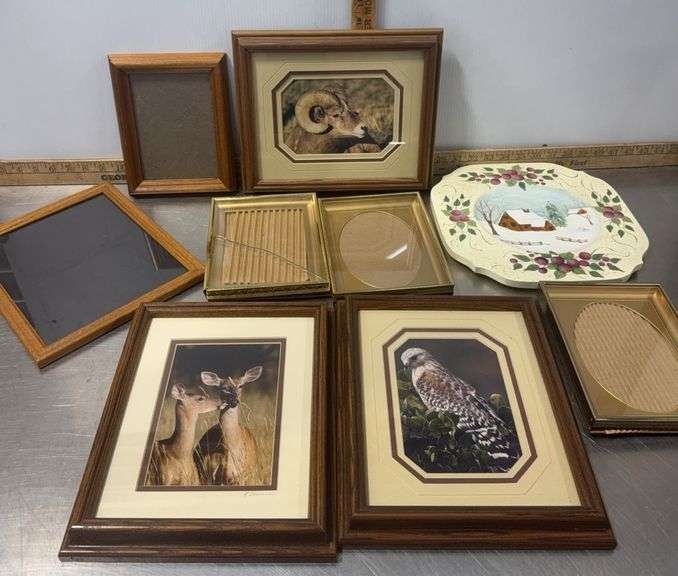 Assortment of Pictures and Picture Frames