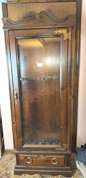 Solid Wood Gun Cabinet w/ Glass Door (72”T,26”W,13”D)