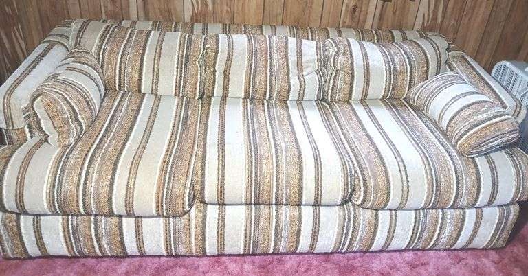 Hide-A-Bed Sofa 75"L×37"D