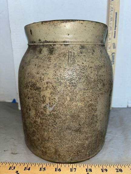 1 1/2 Gallon Salt Glaze Stoneware Crock