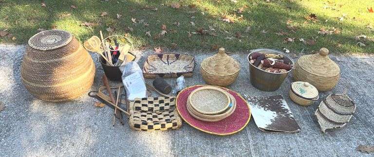 Collection of Native American Baskets & Artifacts