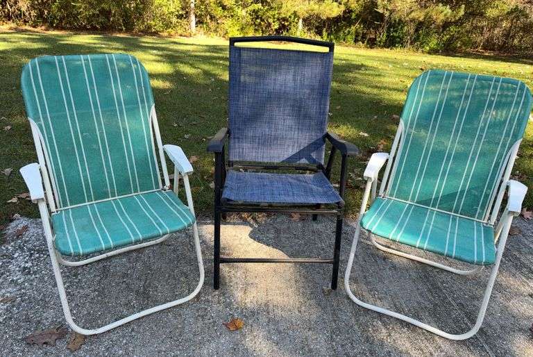 Three Folding Chairs