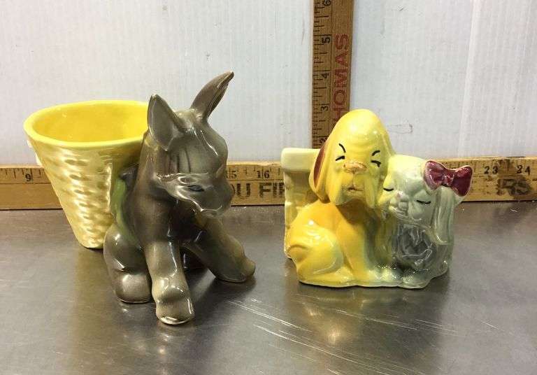 Shawnee Donkey Planter and Cat/Dog Planter