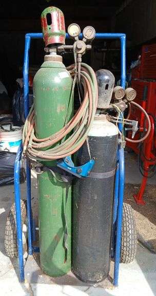 Acetylene Torch Set with Rolling Cart