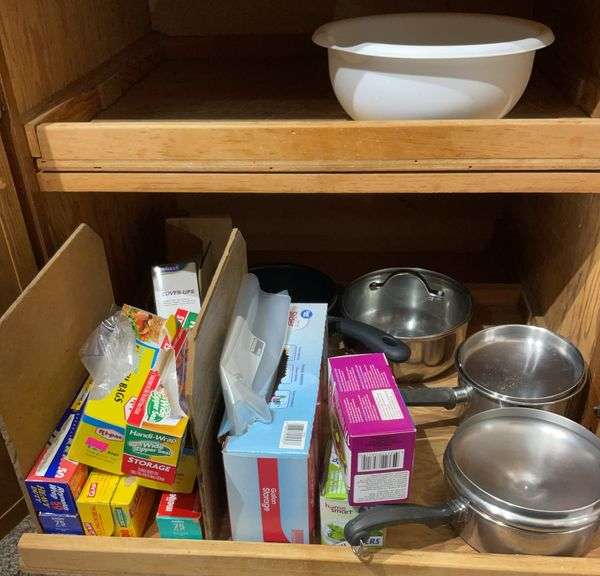 Aluminum Foil, Cling Seal, Storage Bags & Assorted Pots