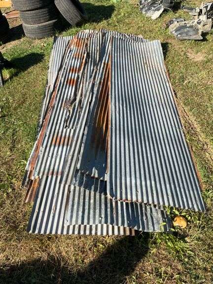 20 Sheets of 26”W Pole Barn Steel Lengths Vary