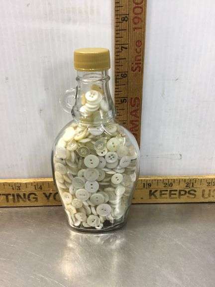 Bottle Of White/Cream Buttons
