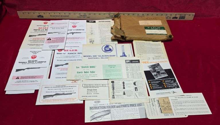 Ruger Gun Manuals, Shotgun Re-Loader Manual and More