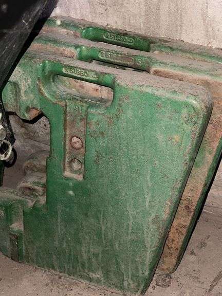 Three John Deere 40 Series Tractor Front Weights