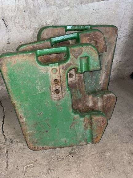 Three John Deere 40 Series Tractor Front Weights