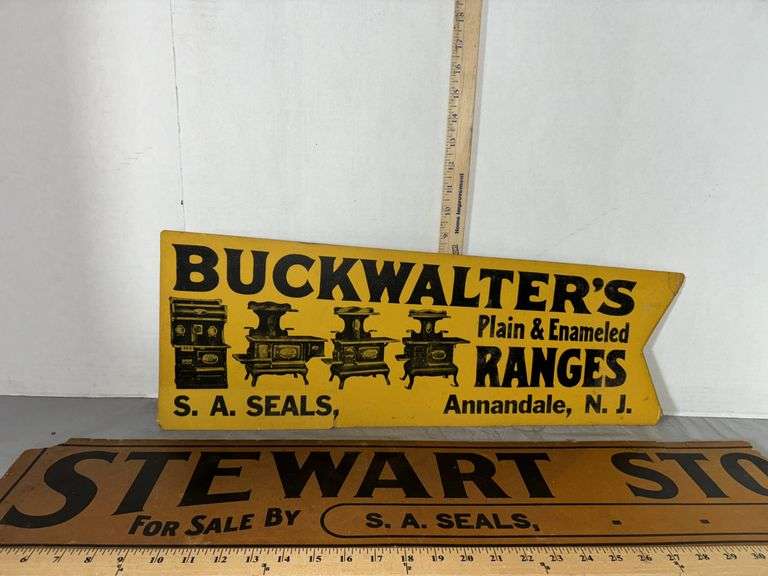 Buckwalter's Plain & Enameled Ranges S.A. Seals, Annandale, N.J.
24x9 Poster board Advertisement Sig