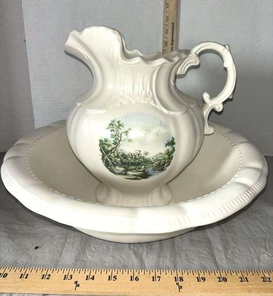Victorian Water Pitcher and Basin