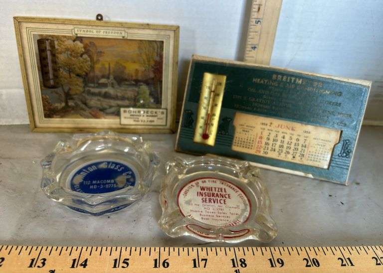 Rohrbeck’s Wallenberg, MI advertising, 1958 Breitmeyer Heating, Whetzel Insurance Service Mt. Clemen