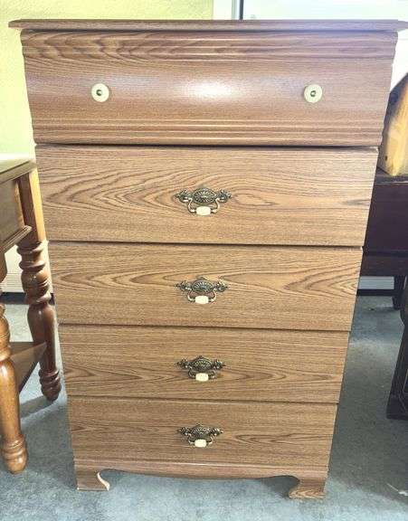 Five Drawer Dresser 45”T X 28”W X 20”D