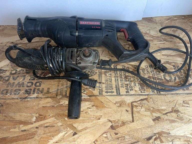 Craftsman Reciprocating Saw & B&D 4” Angle Grinder- both have power