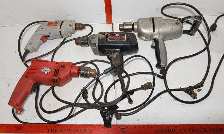 Assortment of Electric Drills (all have power)