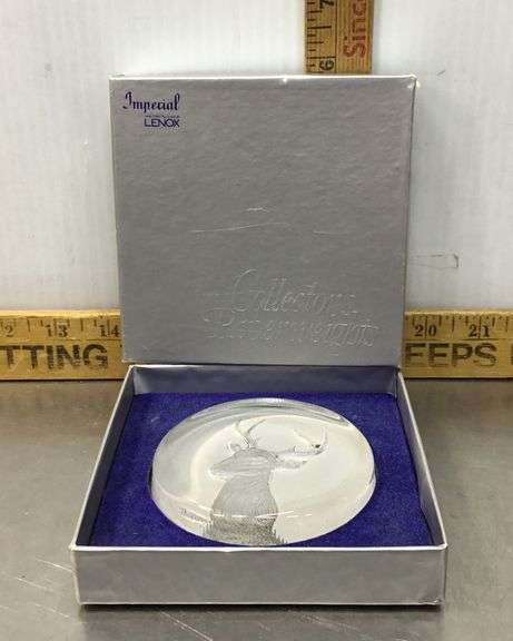 Imperial Glass Stag Paperweight