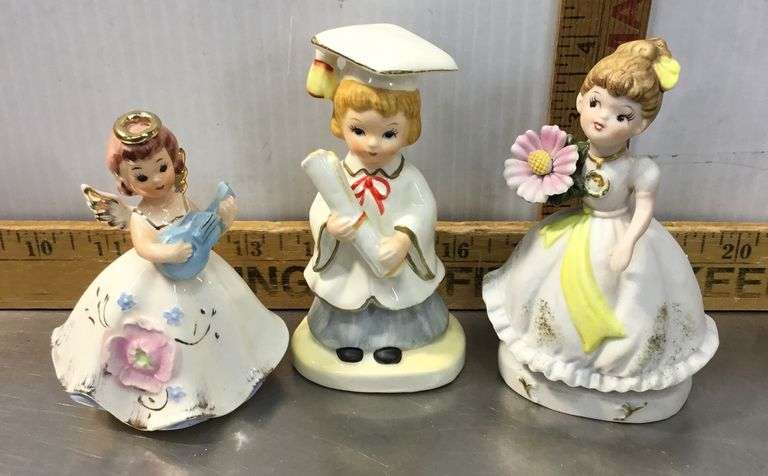Lefton Graduate Figurine, Josef Originals Girl and Porcelain Girl