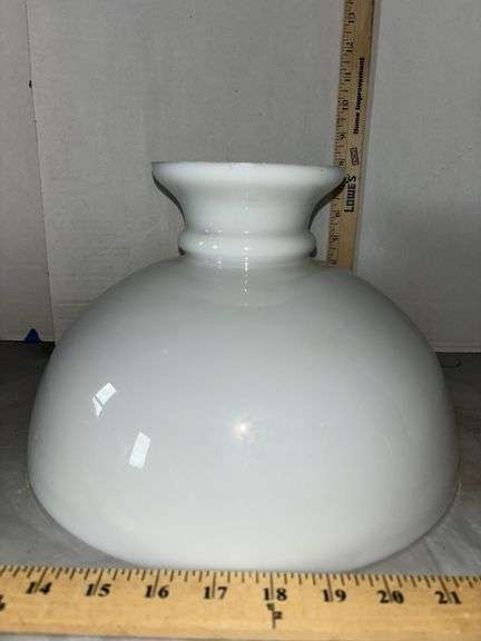 White Milk Glass Lamp Shade 11.5” W X 8”T