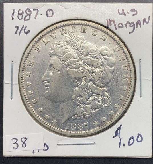 1887 O Morgan Silver Dollar, 7/6
