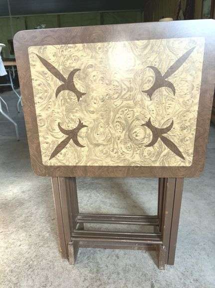 Four Mid Century Folding Tables