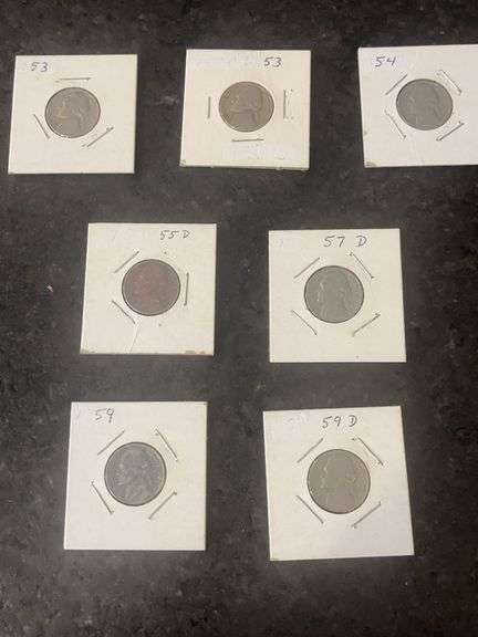 1953, ‘54, ‘55D, ‘57D, ‘59 & ‘59D Jefferson Nickels