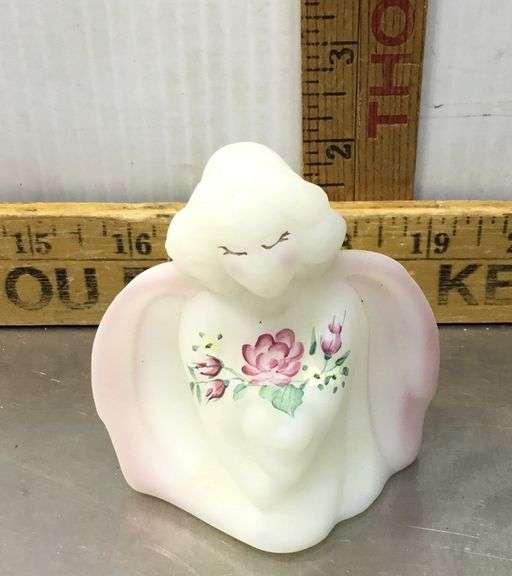 Fenton Satin Glass Guardian Angel