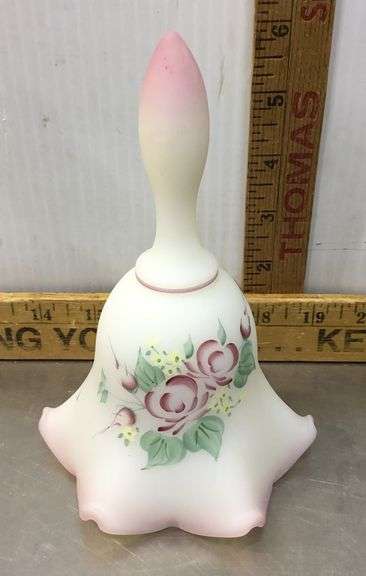 Fenton Hand Painted Rose Garden Bell