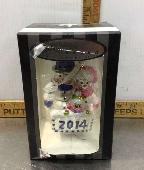 Christopher Radko 2014 Celebrations Snowman Family