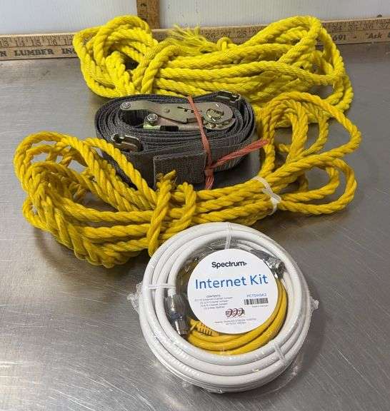 Internet Cable Rope Rope, Rachet Strap, Internet Wiring Kit - Sherwood Auctions
