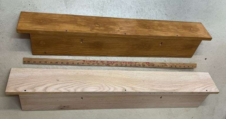 Hand Built Shelf Two Handbuilt Wooden Shelf’s - Sherwood Auctions