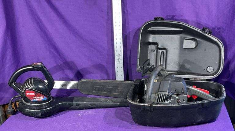 Craftsman Gas Chain Saw Has Compression & Toro Electric Power Sweep Has Power