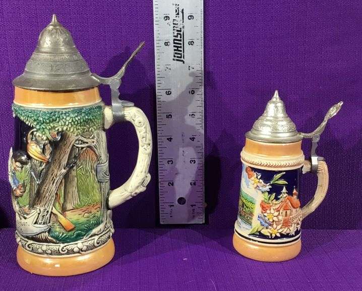 Pair of German Beer Steins Sherwood Auctions