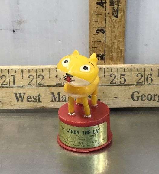 Vintage Kohner Candy The Cat Push Puppet