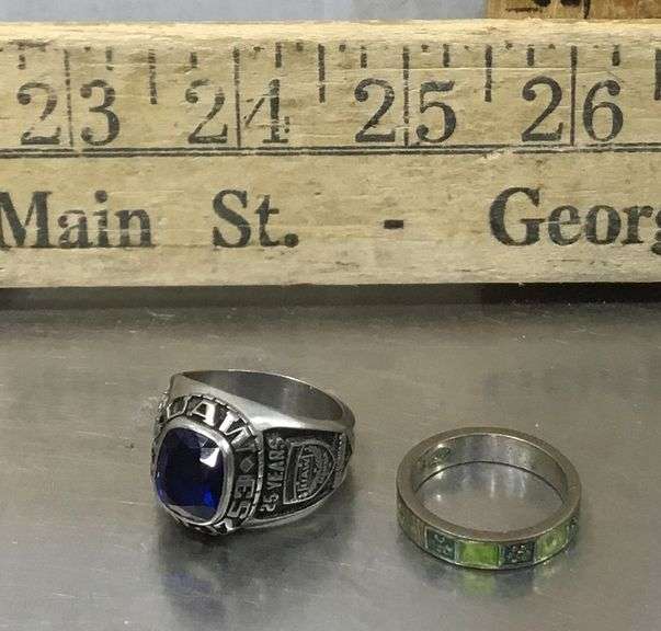 Avon Stackable Floral Ring and St. Louis UAW 25 Year Ring - Sherwood ...