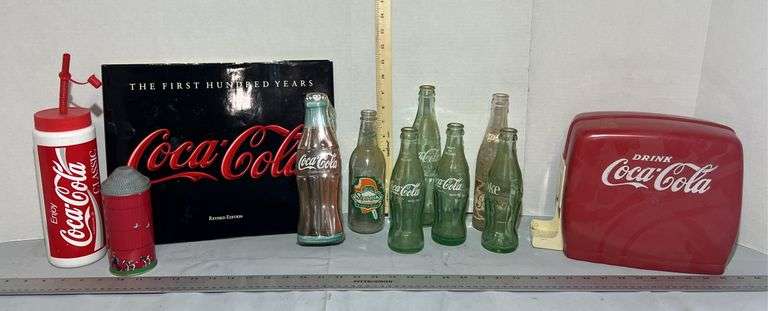 1950's Coca-Cola Child's Soda Dispenser & Coca-Cola Book, Bottles, Water Bottle & More