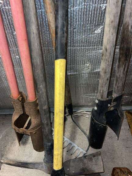 Pick Axes, Post Hole Diggers & Rake - Sherwood Auctions