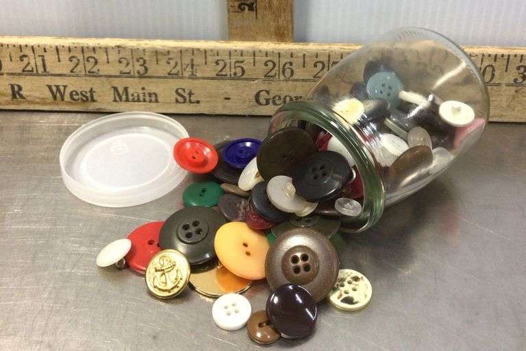 Jar of Miscellaneous Buttons